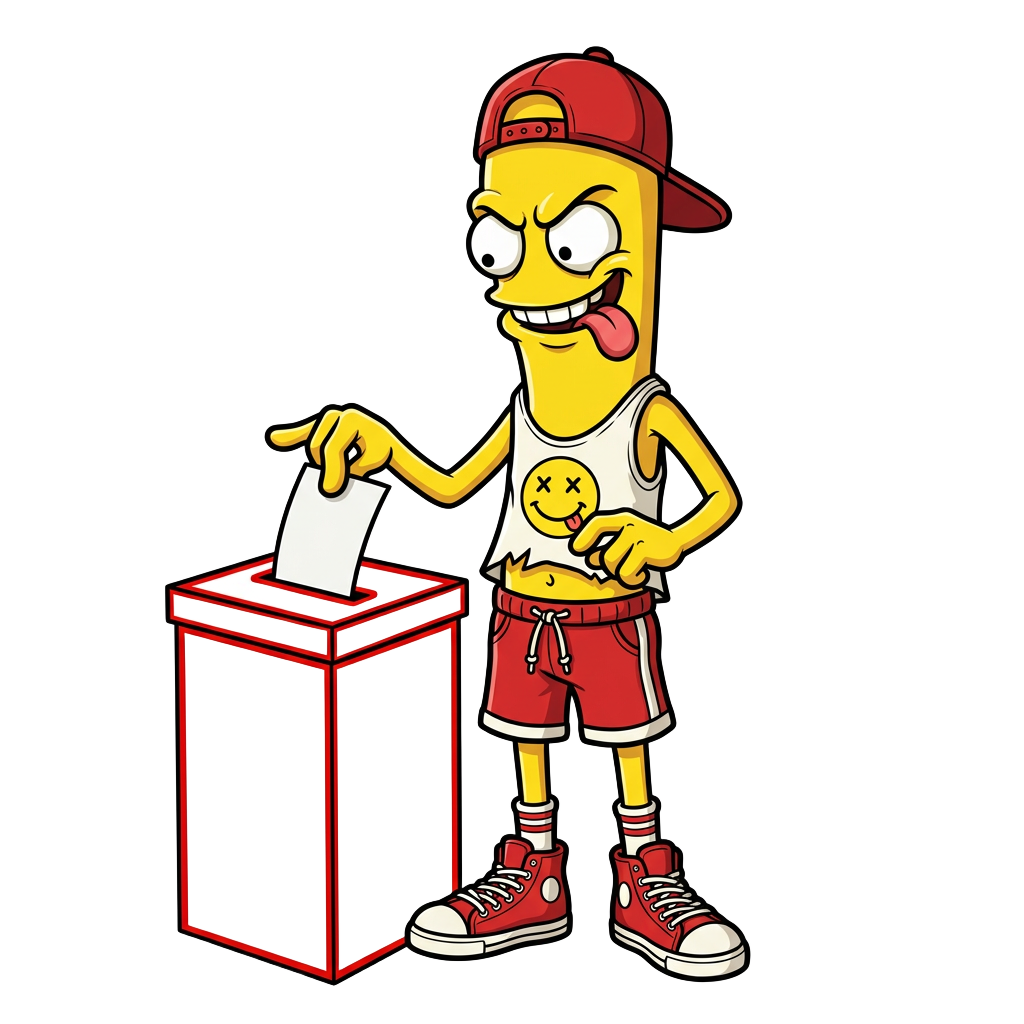 Phlerp dropping a ballot in a box